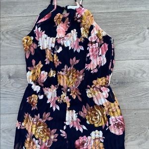 CUTE FLOWER PRINTED FLOWY ROMPER